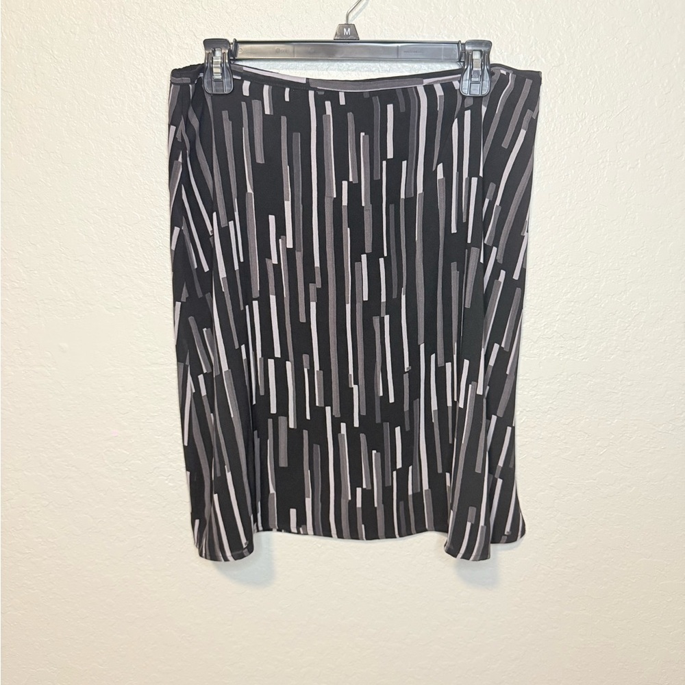 New York & Company Striped Mini Pencil Skirt Size Large